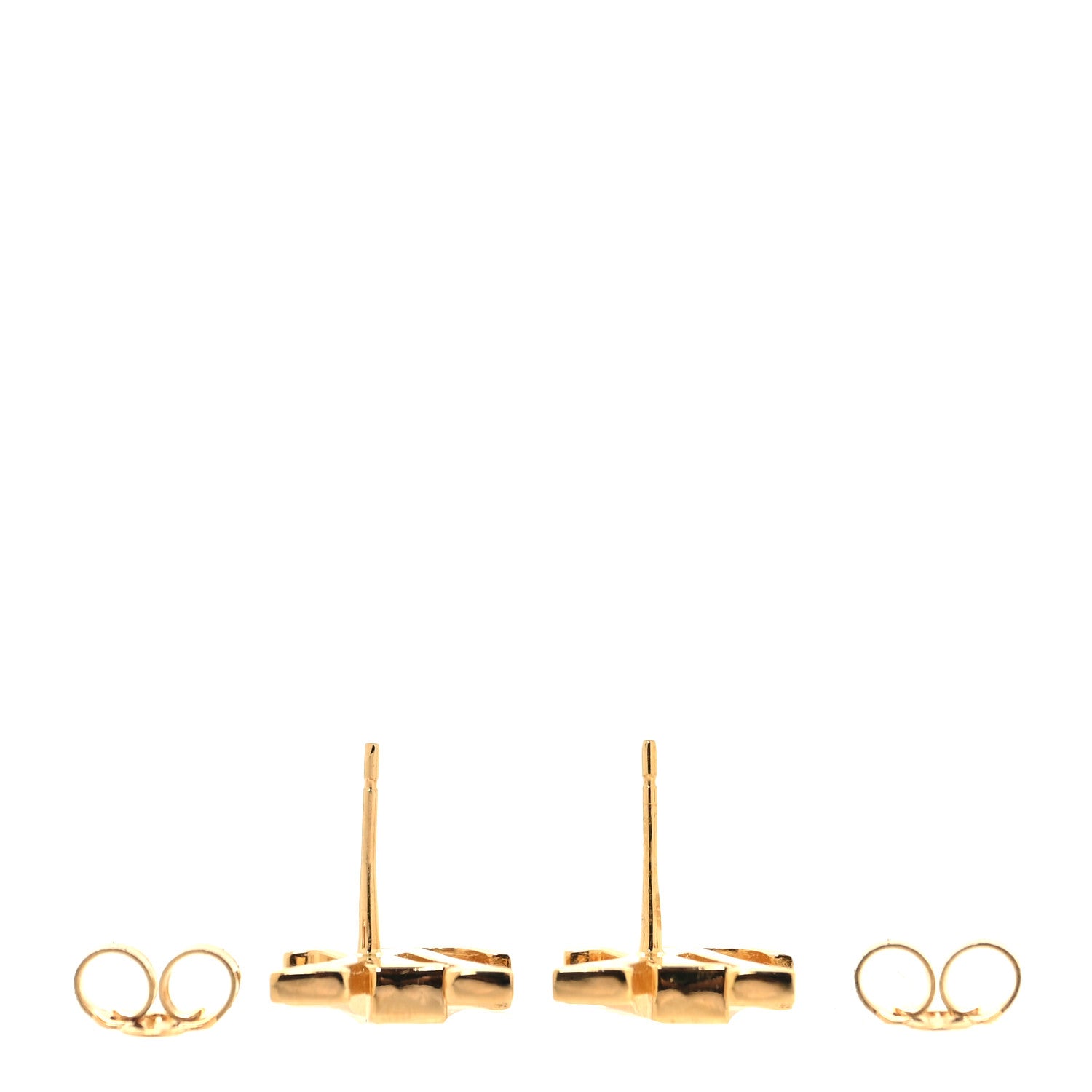 Louis Vuitton Metal Enamel LV Iconic Earrings Gold 3 of 6