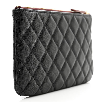 Chanel Caviar Quilted Cosmetic Case Black 3 of 8