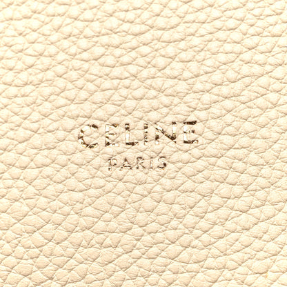 Celine Soft Grained Calfskin Small Belt Cabas Phantom Cream 6 of 12