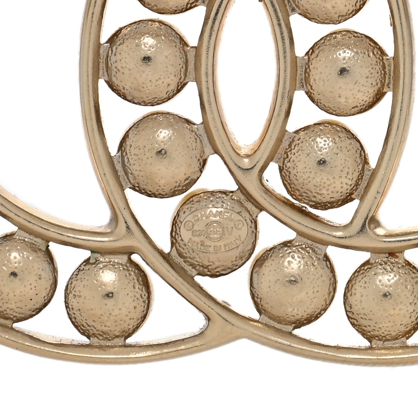 Pearl CC Brooch Light Gold