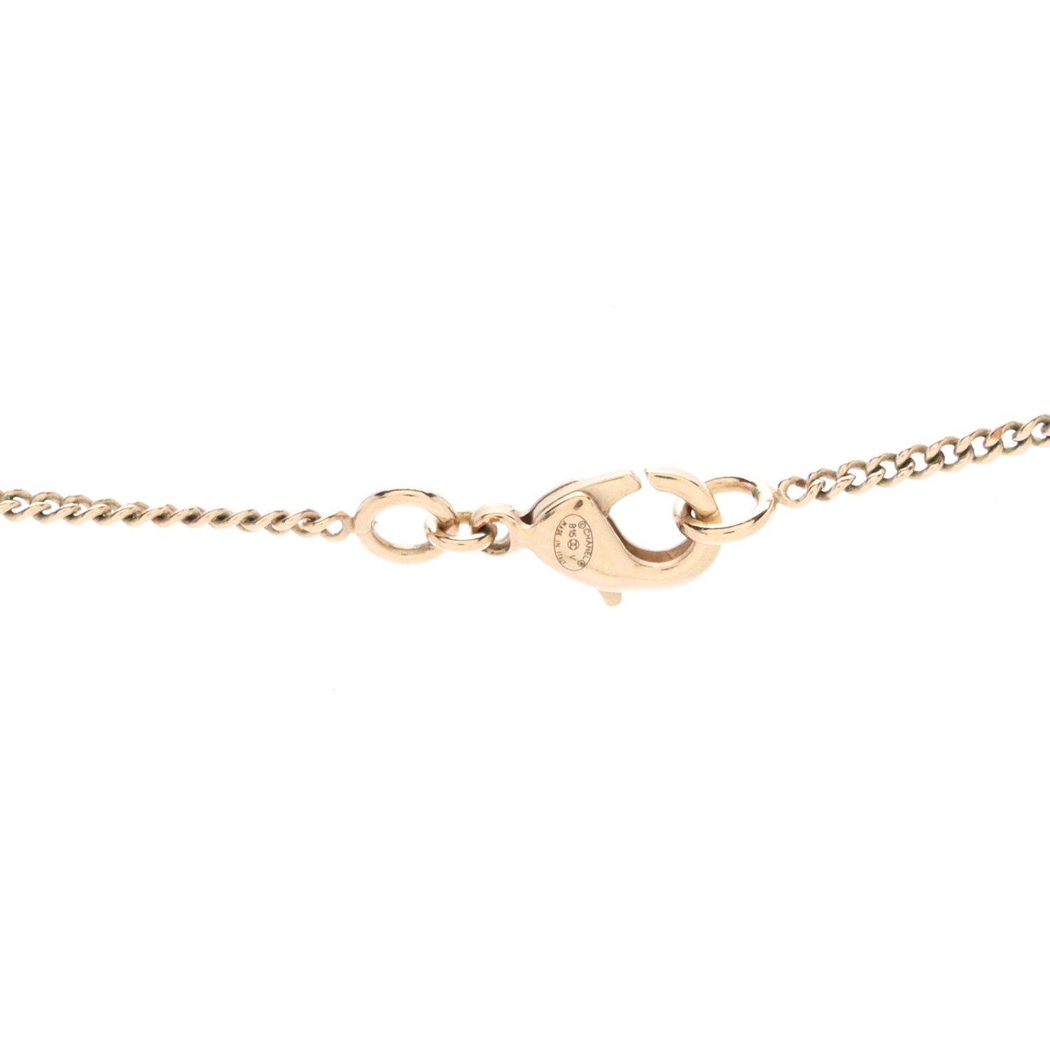 Chanel Enamel Pearl CC Baroque Drop Necklace Black Gold 6 of 6