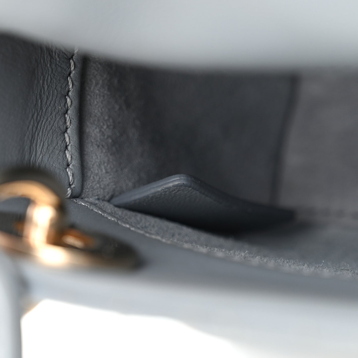 Lambskin Cannage Micro Lady Dior Cloud Gray