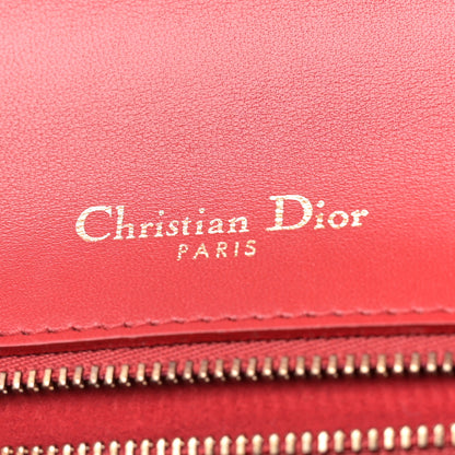 Christian Dior Calfskin Studded Medium Diorama Flap Bag Red 6 of 13