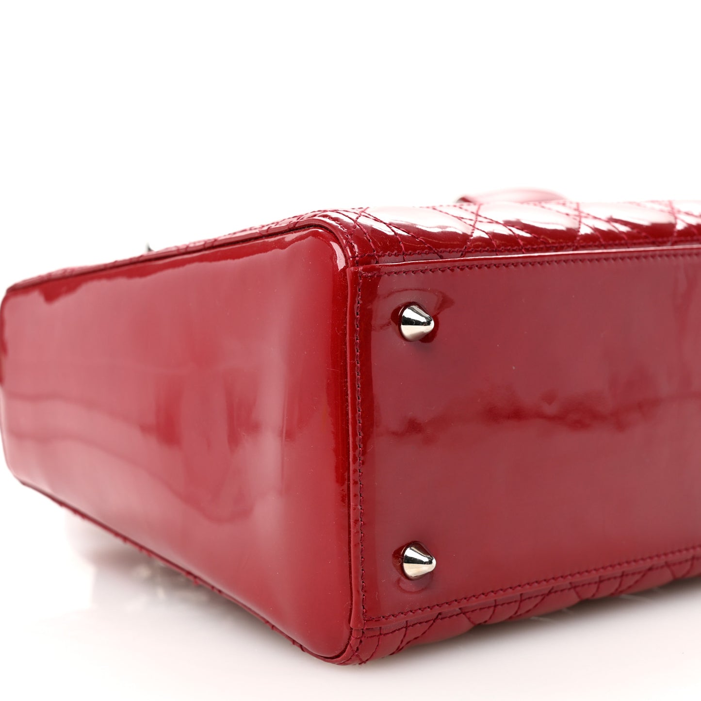 Patent Cannage Medium Lady Dior Burgundy Red