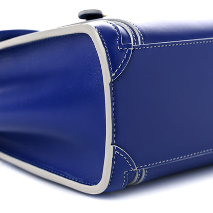 Celine Satin Calfskin Nano Debossed Luggage Inky Blue 7 of 11