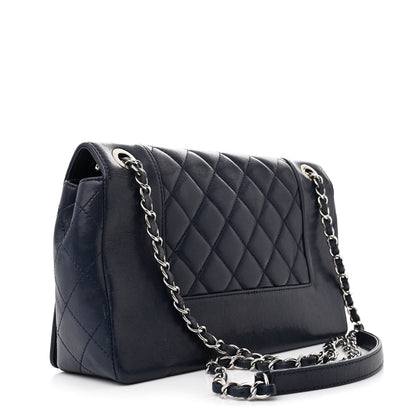 Chanel Sheepskin Quilted Vintage Mademoiselle Flap Dark Navy 3 of 15