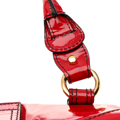 Valentino Garavani Grained Calfskin Catch Satchel Red 12 of 14