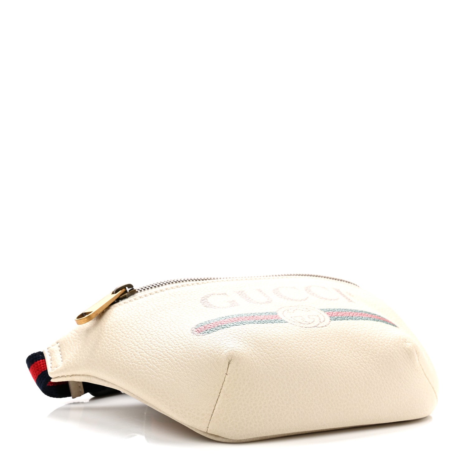 Gucci Grained Calfskin Small Logo Belt Bag White 4 of 10