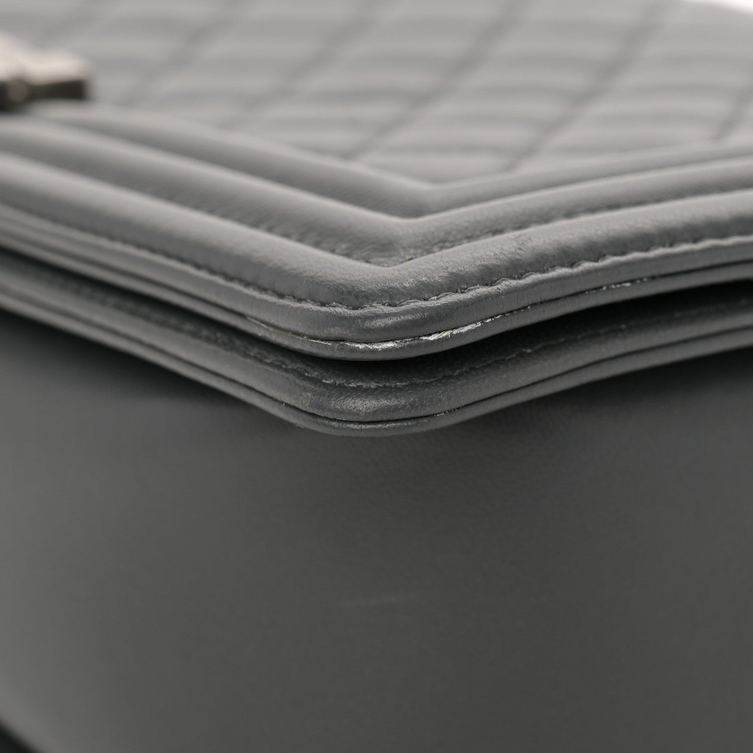 Chanel Lambskin Quilted New Medium Boy Flap Grey 11 of 13