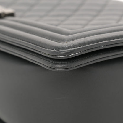 Chanel Lambskin Quilted New Medium Boy Flap Grey 11 of 13