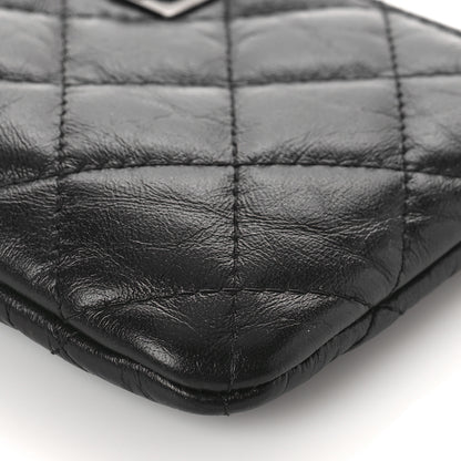 Chanel Aged Calfskin Quilted Small Reissue Cosmetic Case So Black 9 of 10