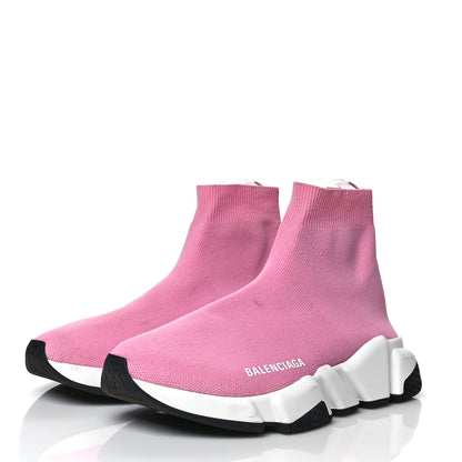 Balenciaga Neoprene Knit Womens Speed Sneakers 37 Pink 3 of 13