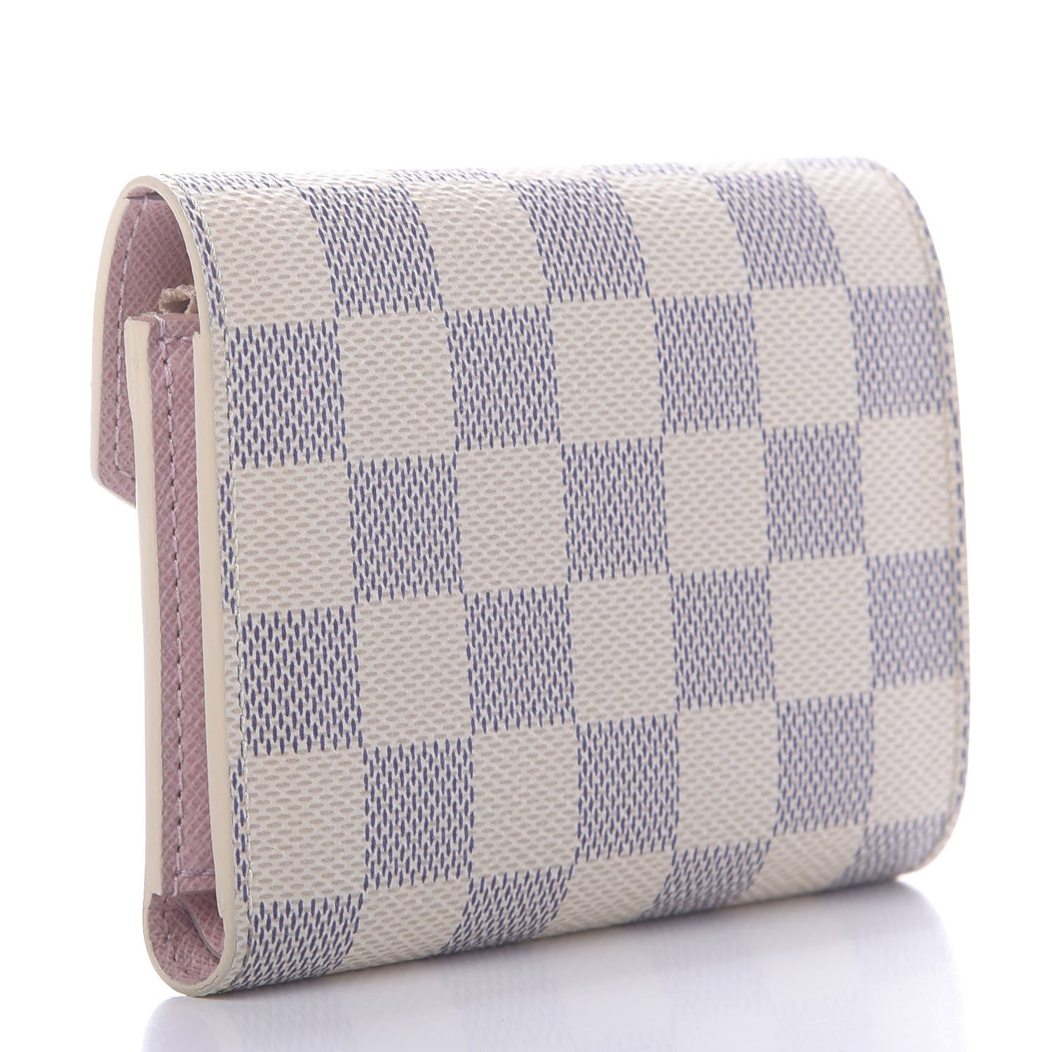Louis Vuitton Damier Azur Victorine Wallet Rose Ballerine 3 of 9