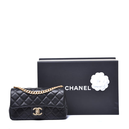 Chanel Lambskin Resin Quilted Mini Rectangular Pearl Samba Flap Black 10 of 10