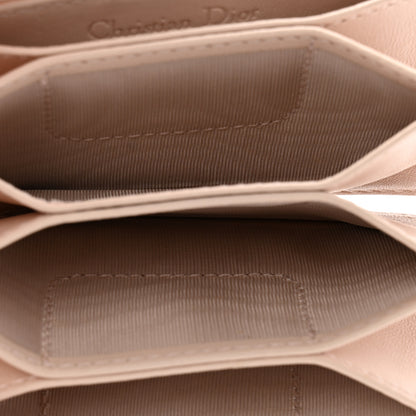 Christian Dior Lambskin Cannage Lady Dior 5-Gusset Card Holder Light Pink 5 of 14