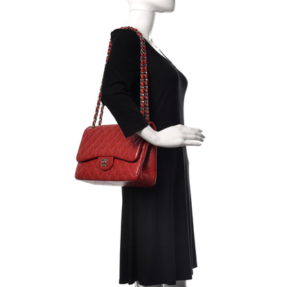 Chanel Caviar Quilted Jumbo Double Flap Red 3 of 11