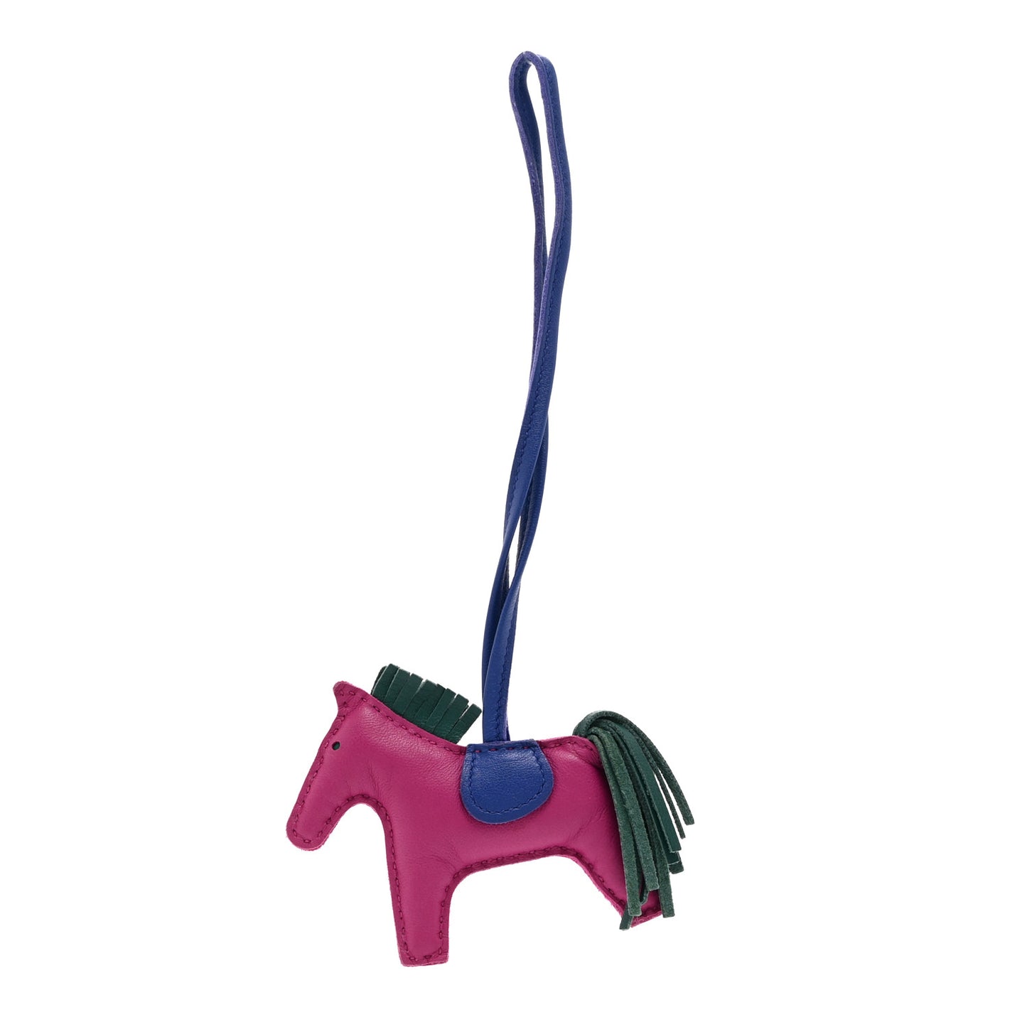 Milo Lambskin Grigri Rodeo Horse Bag Charm PM Rose Pourpre Bleu Electrique Malachite