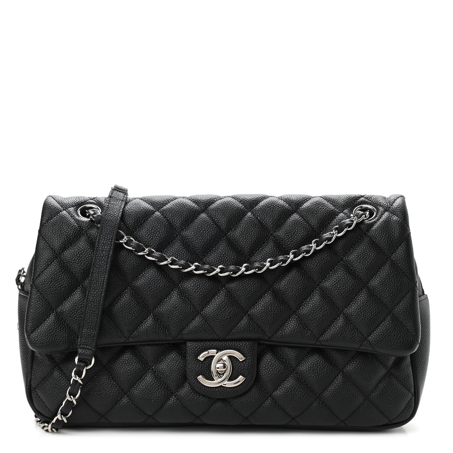 Chanel Caviar Quilted Jumbo Easy Flap Black 1 of 11