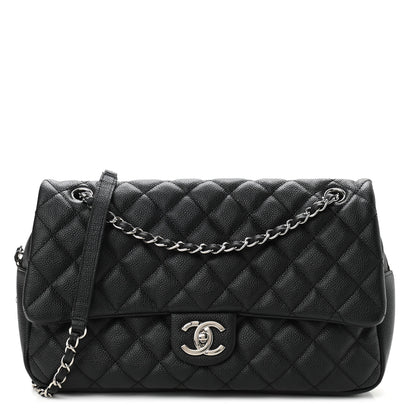 Chanel Caviar Quilted Jumbo Easy Flap Black 1 of 11