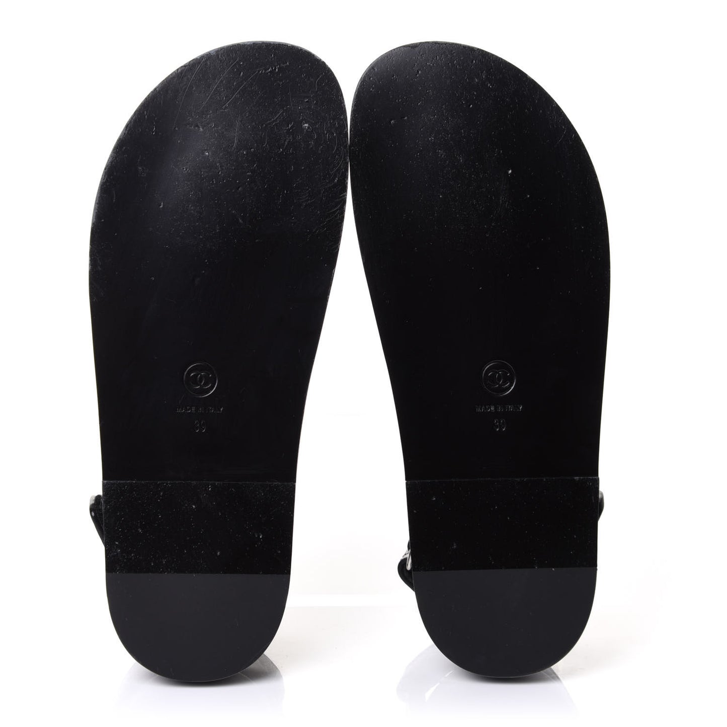 Lambskin Quilted Velcro Dad Sandals 39 So Black