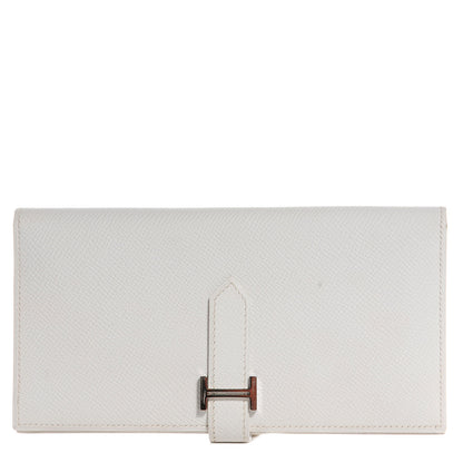 Hermes Epsom Bearn Gusset Wallet White 1 of 9