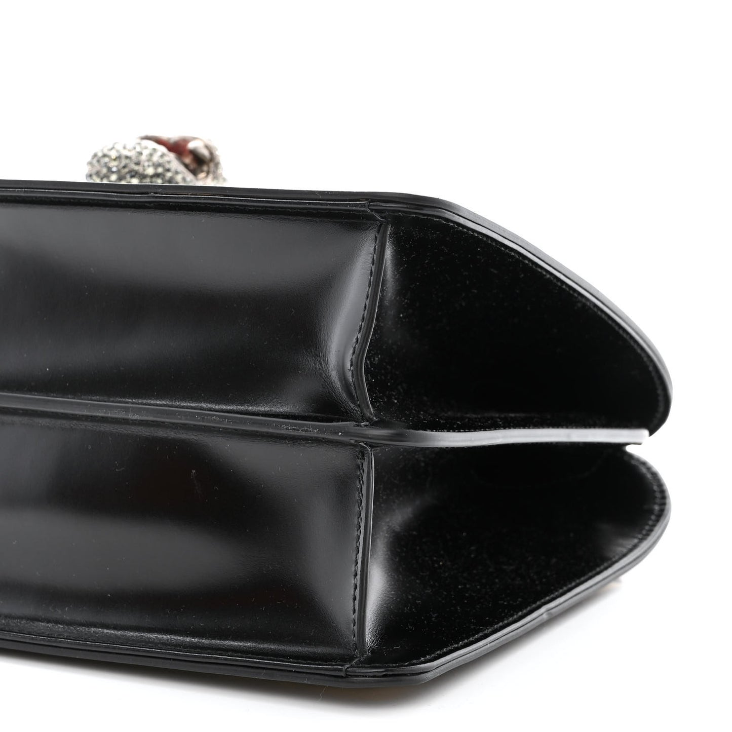 Calfskin Bamboo Medium Thiara Top Handle Bag Black
