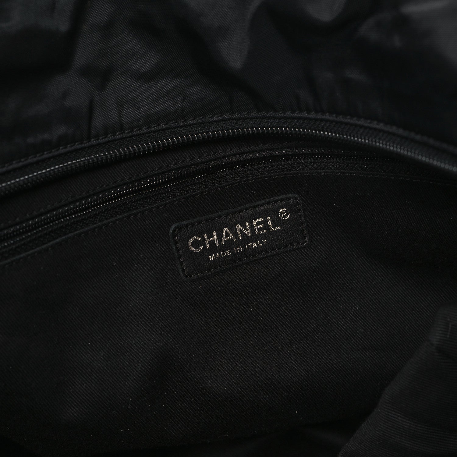 Chanel Nylon Calfskin Quilted CC Paris New York Tote Bag Black 6 of 12