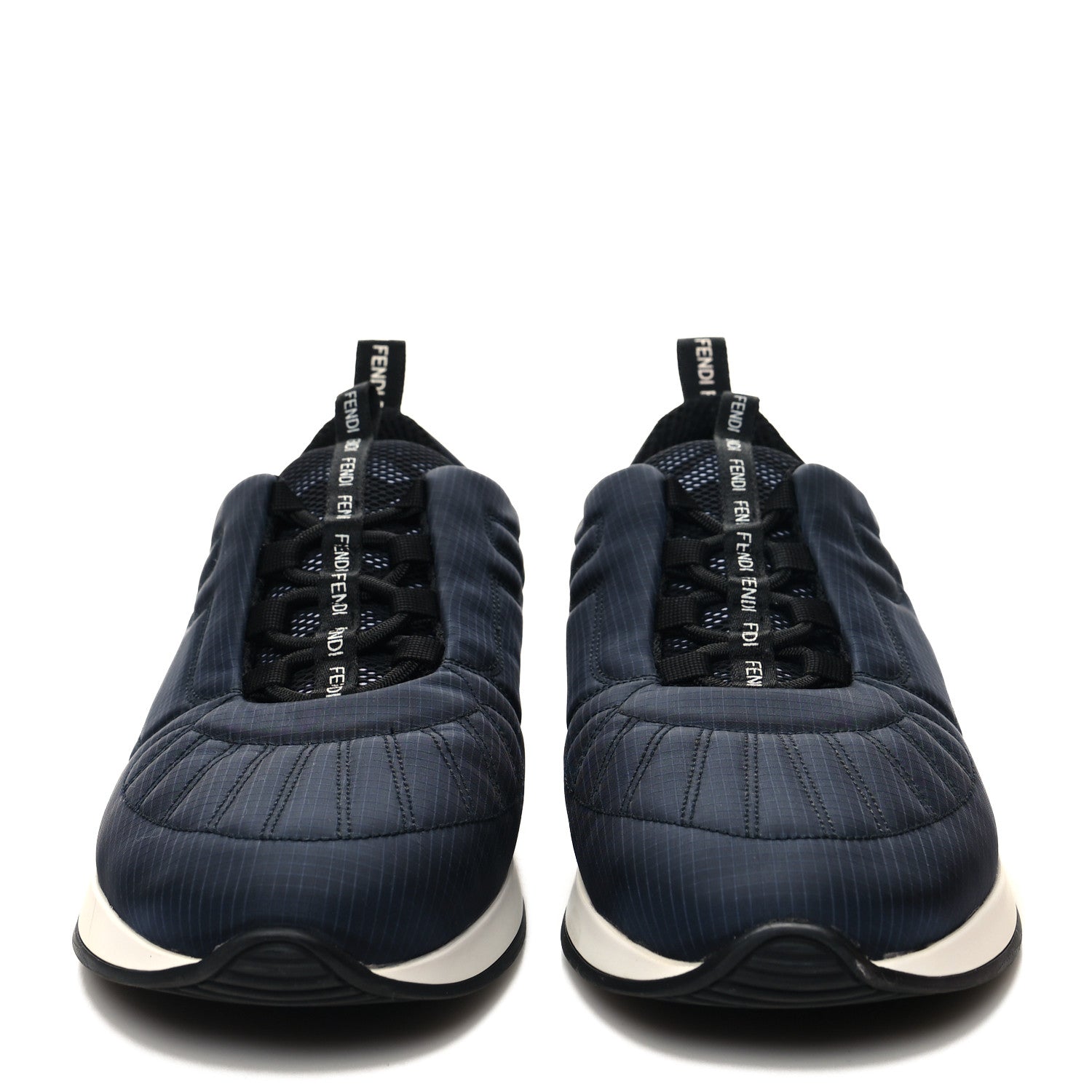 Fendi Nylon Womens FFreedom Sneakers 38.5 Blue Black 2 of 8