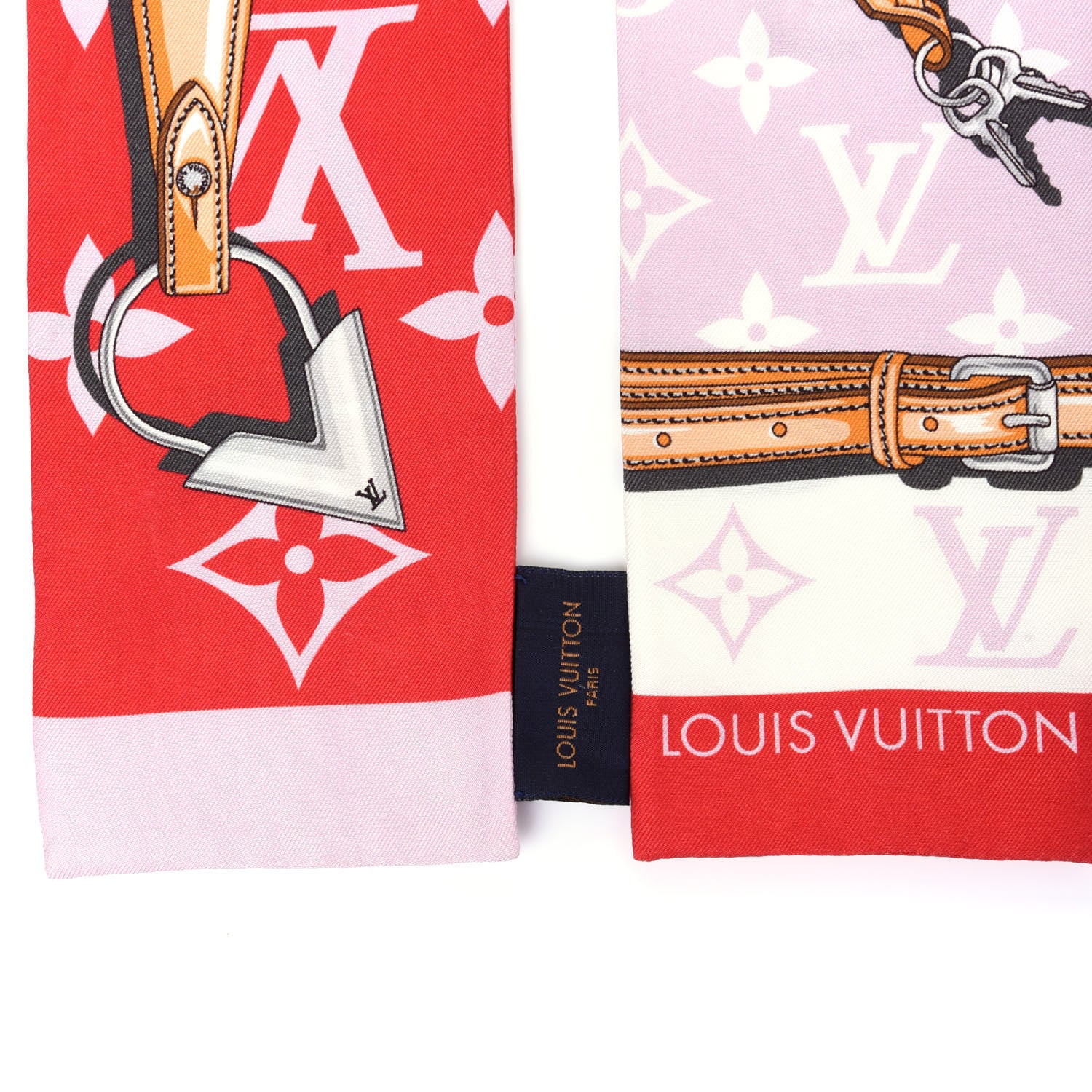 Louis Vuitton Silk Monogram Giant Confidential Bandeau Rouge 4 of 5