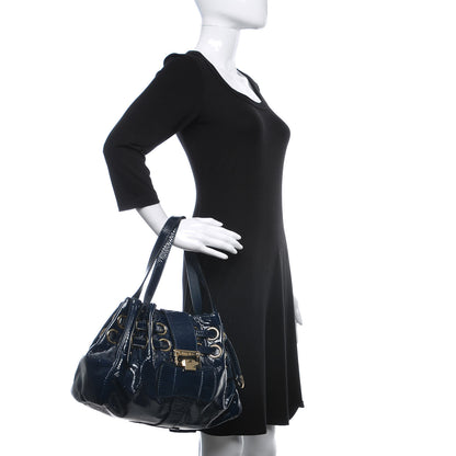 Jimmy Choo Crushed Patent Riki Bag Blue 2 of 8