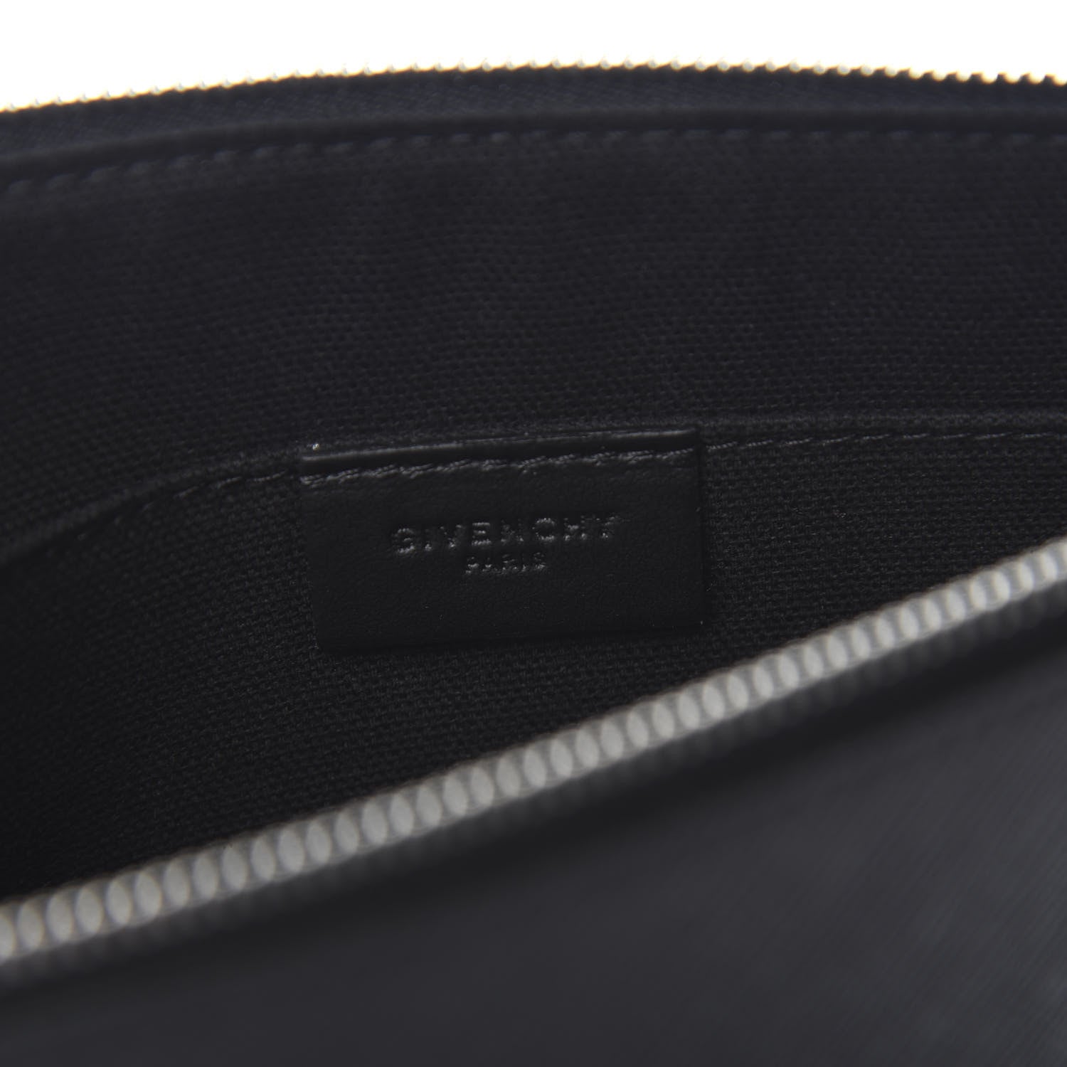 Givenchy Textured Coated Canvas Iconic Prints Flat Medium Clutch Bag Black 5 of 8