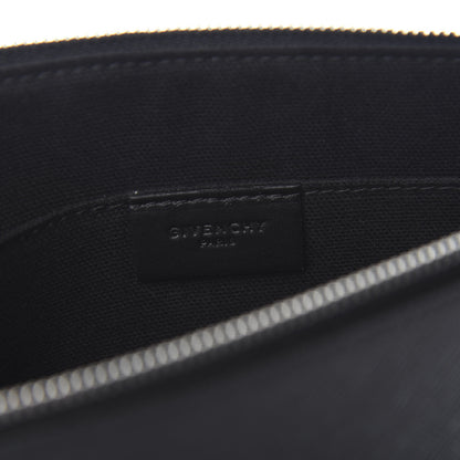 Givenchy Textured Coated Canvas Iconic Prints Flat Medium Clutch Bag Black 5 of 8