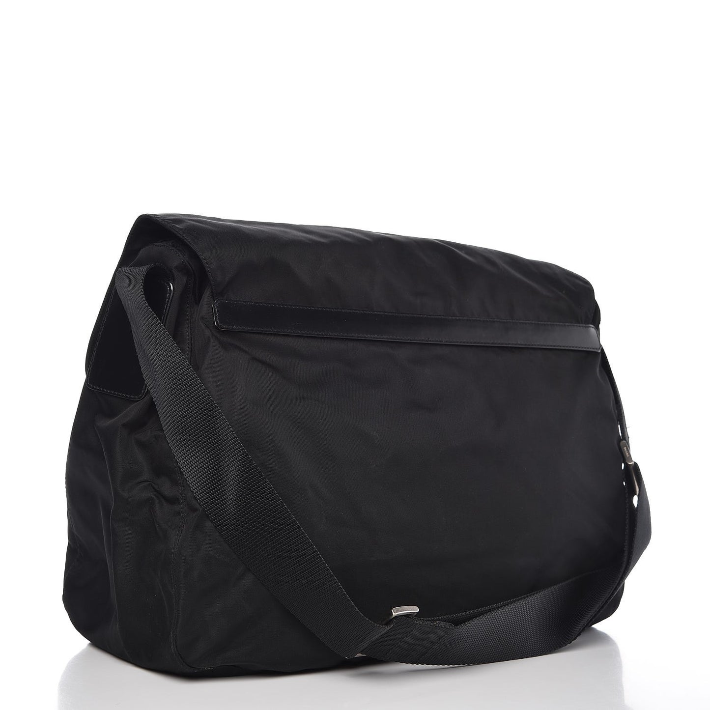 Nylon Vela Messenger Bag Black