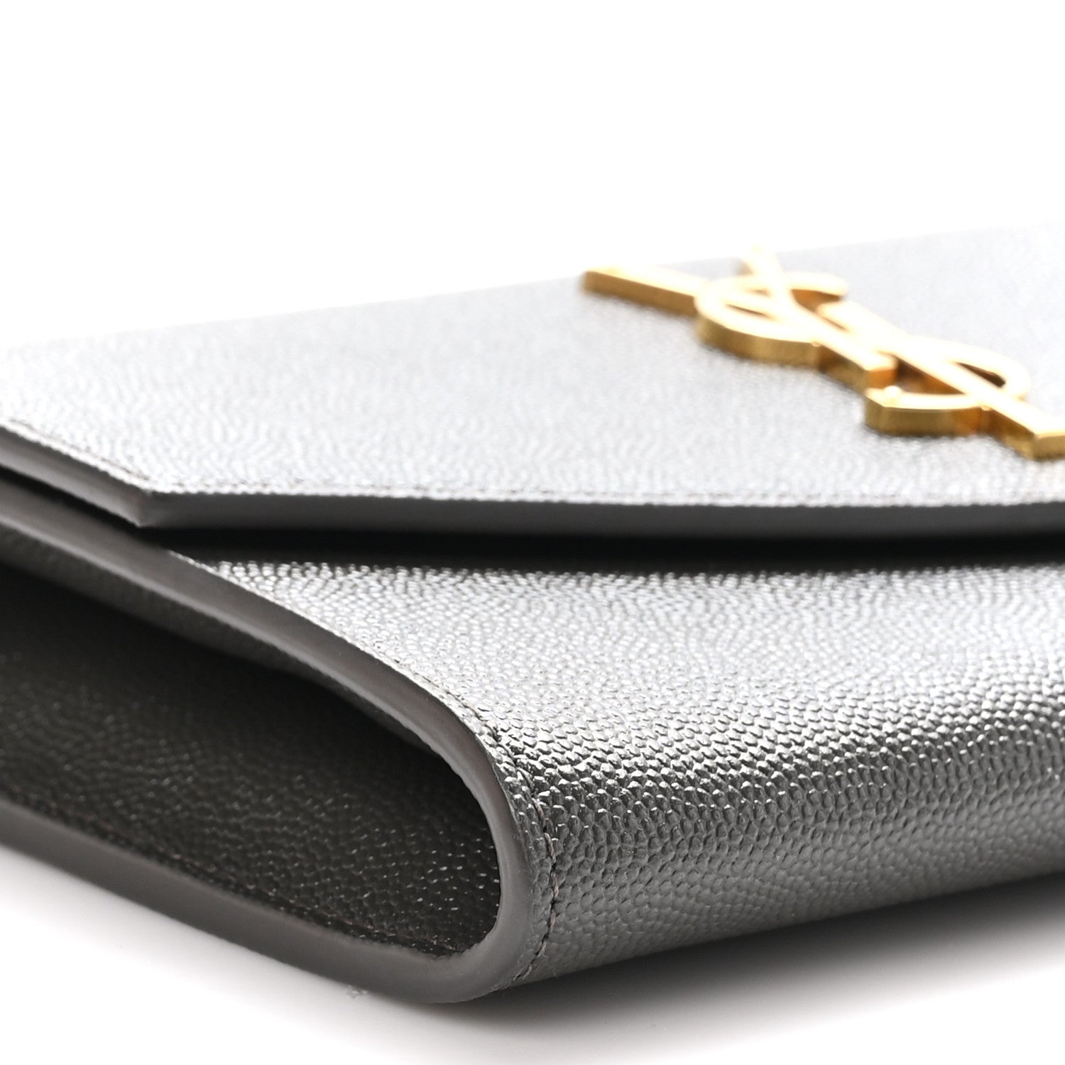 Saint Laurent Grain De Poudre Uptown Chain Wallet Pebble 9 of 11