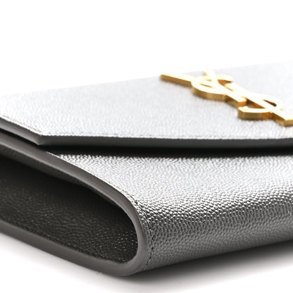 Saint Laurent Grain De Poudre Uptown Chain Wallet Pebble 9 of 11