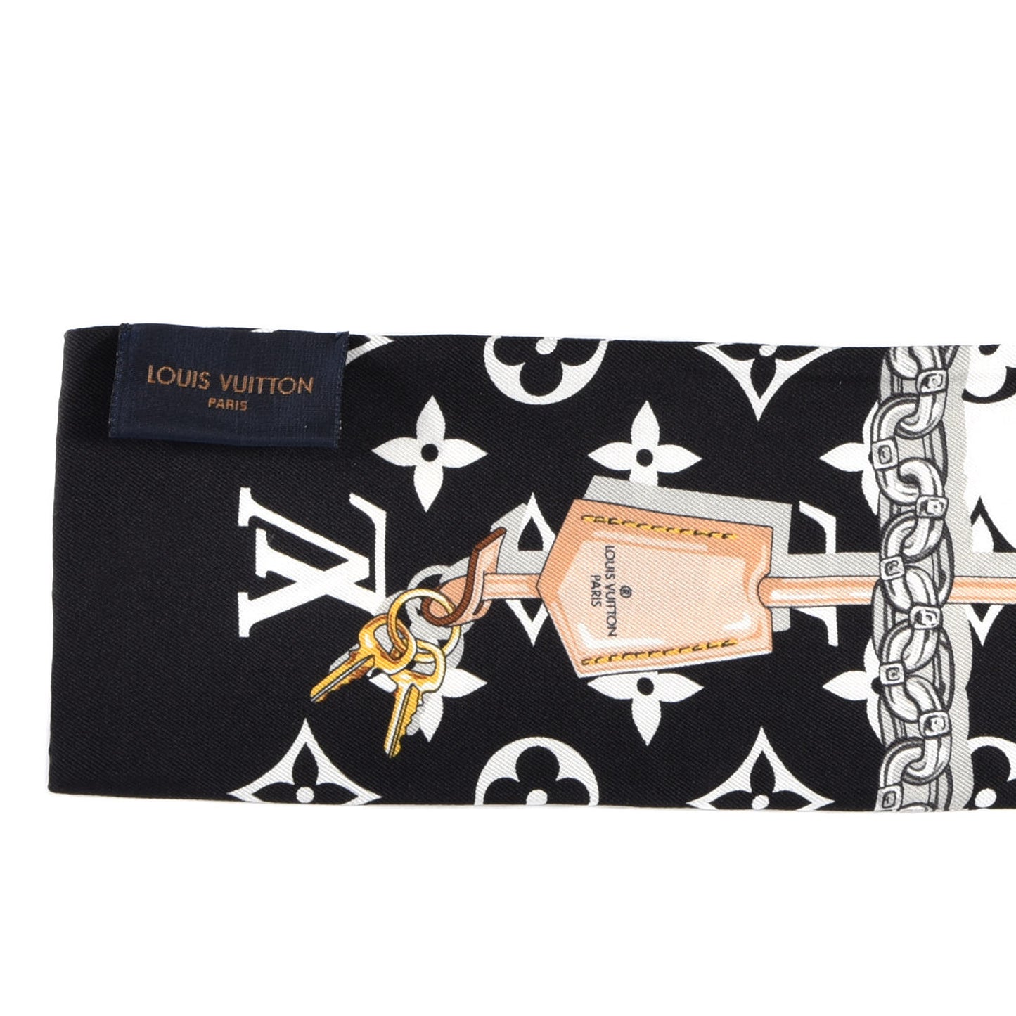 Silk Monogram Confidential Bandeau Black