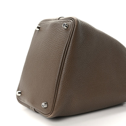 Hermes Taurillon Clemence Picotin Lock 18 PM Etoupe 9 of 12