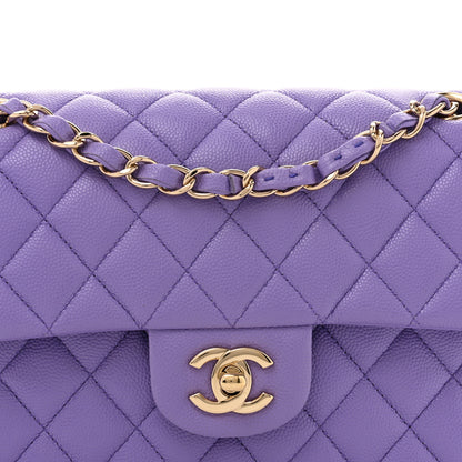 Chanel Caviar Quilted Small Double Flap Purple 8 of 11