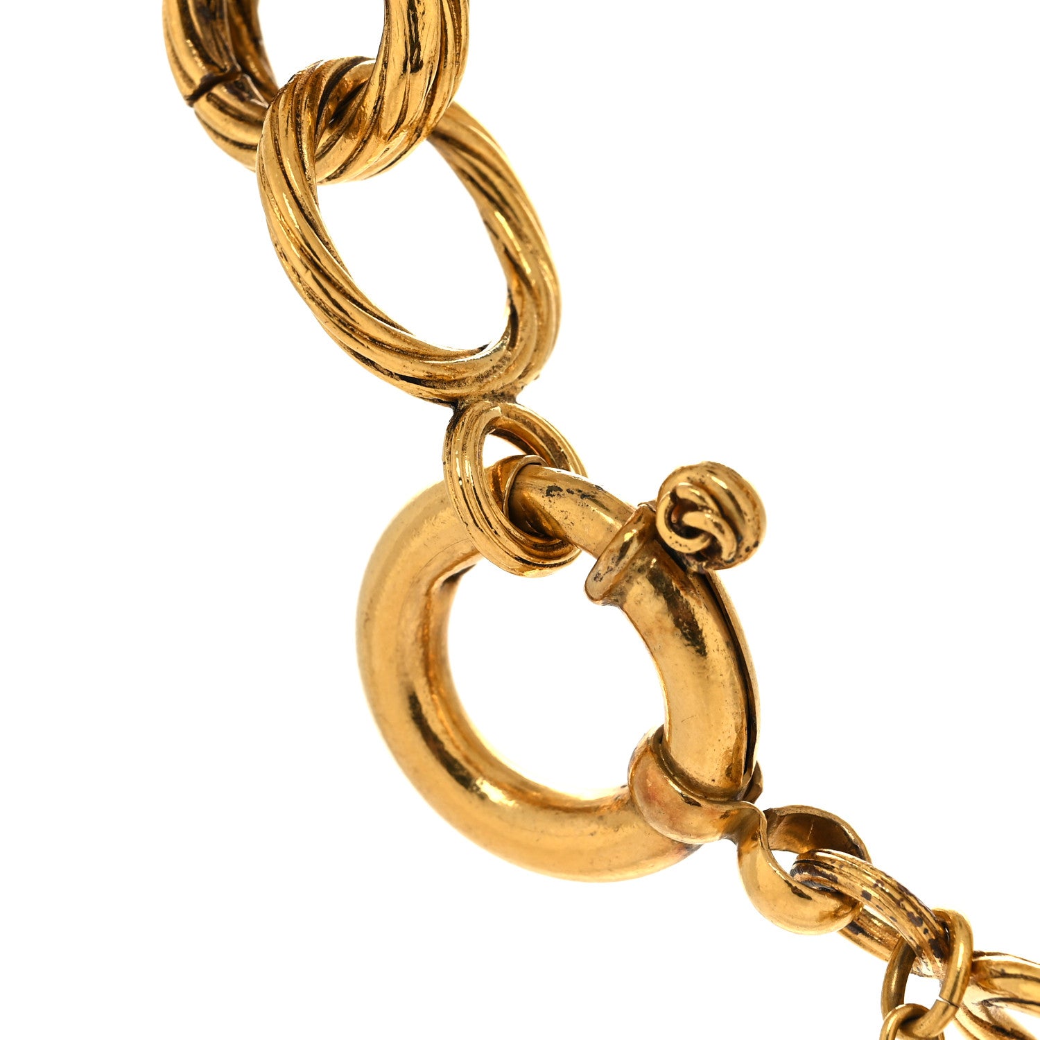 Chanel Metal Chain CC Choker Necklace Gold 4 of 5