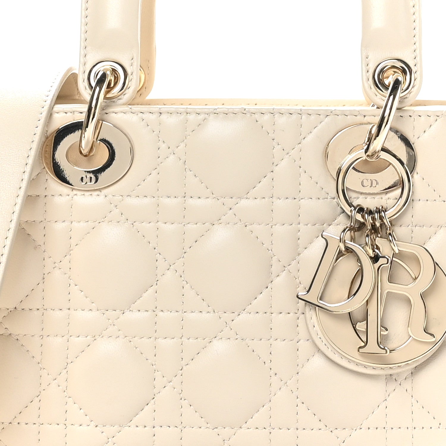 Christian Dior Lambskin Cannage Small My ABCDior Lady Dior Powder Beige 8 of 10