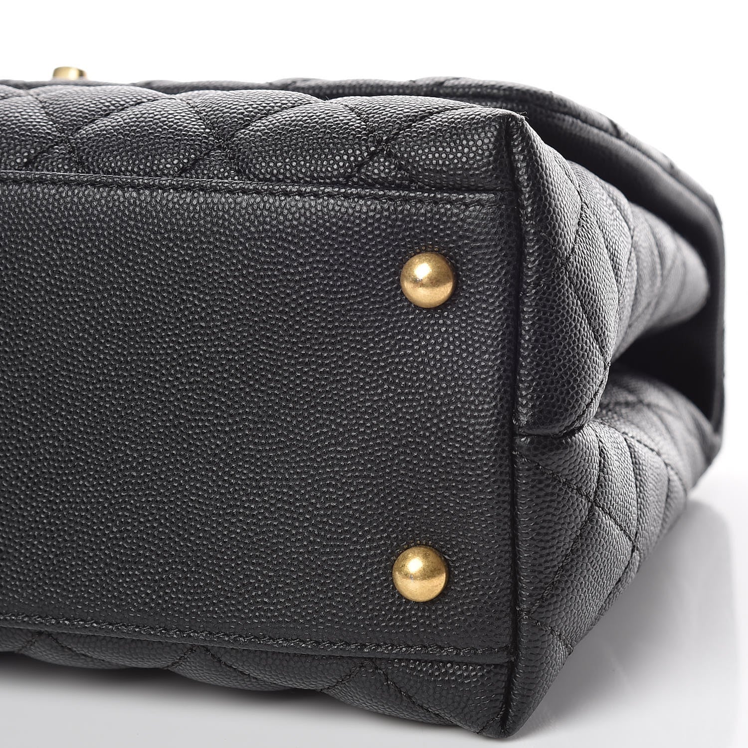 Chanel Caviar Quilted Small Coco Handle Flap Black 9 of 10