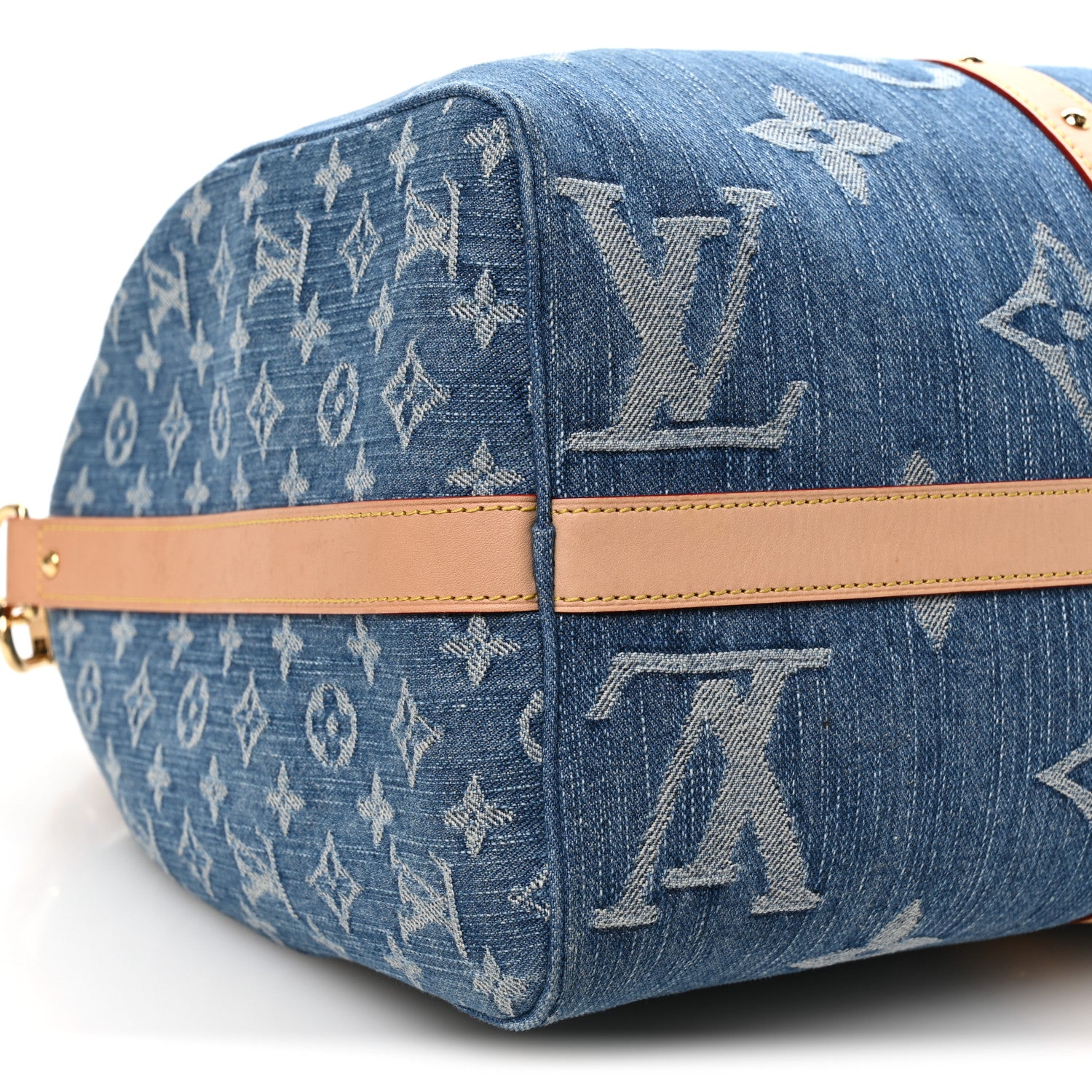 Louis Vuitton Denim Monogram New LV Remix Keepall Bandouliere 45 Blue 7 of 8