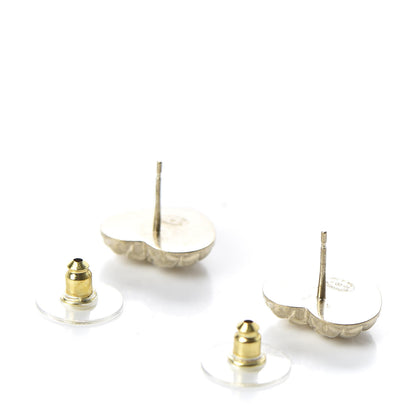 Chanel Quilted CC Heart Earrings Gold 3 of 5
