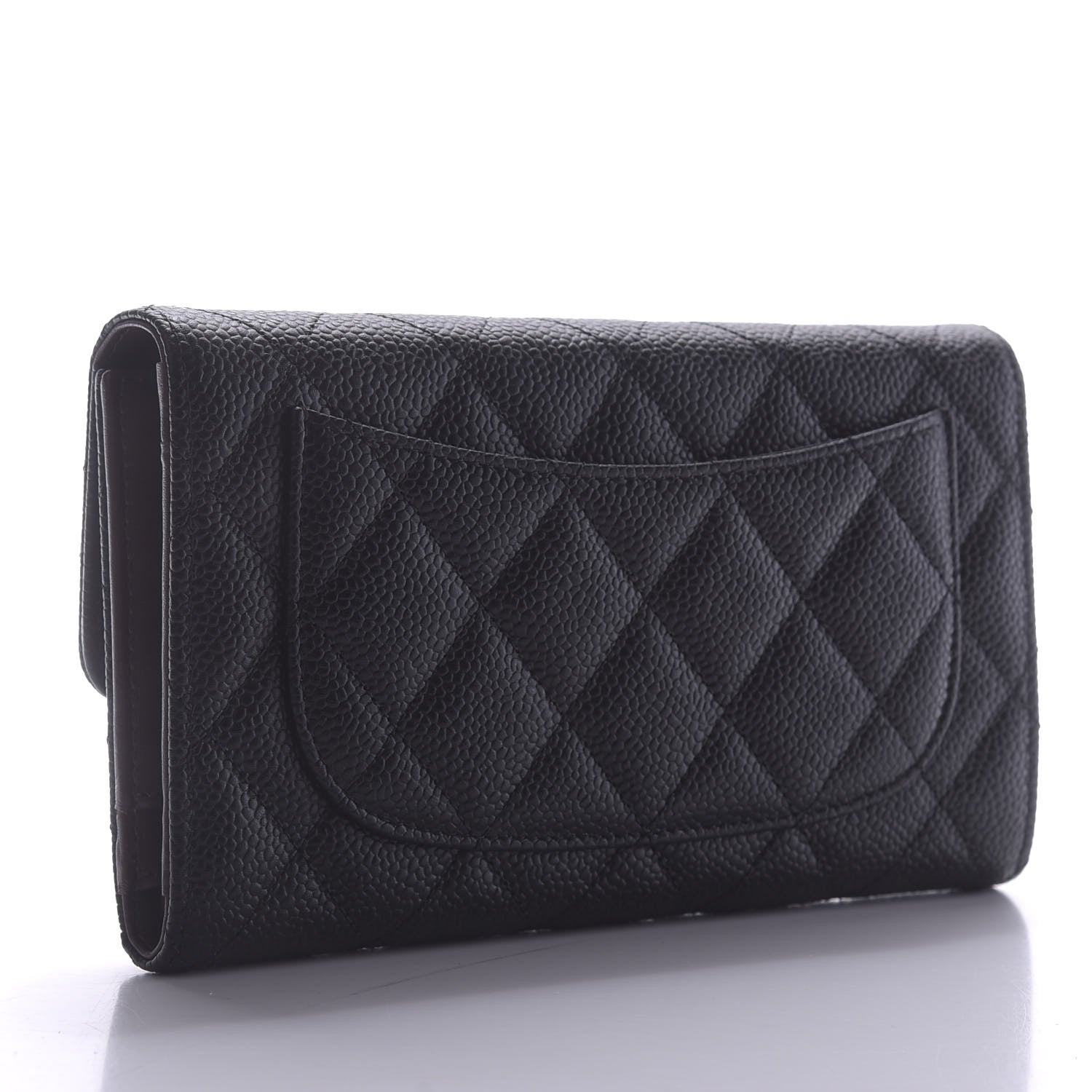 Chanel Caviar Quilted Large Flap Wallet Black 3 of 10
