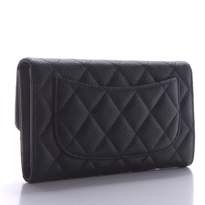 Chanel Caviar Quilted Large Flap Wallet Black 3 of 10