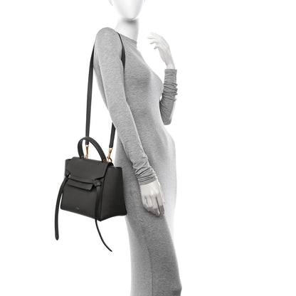 Celine Grained Calfskin Micro Belt Bag Grey 2 of 14