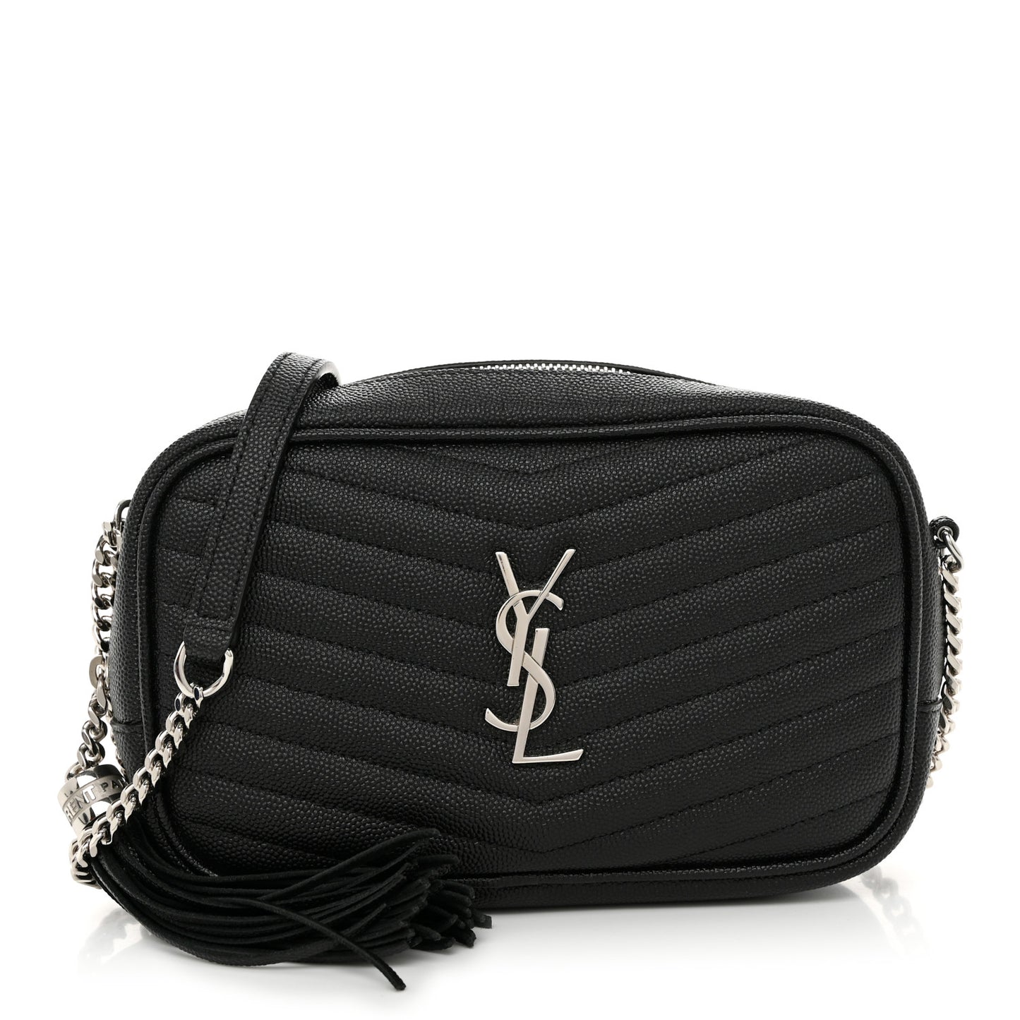 Grain De Poudre Matelasse Monogram Mini Lou Camera Bag Black