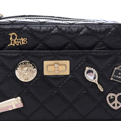 Chanel Aged Calfskin Quilted Mini Lucky Charm Reissue Camera Case Black 10 of 10