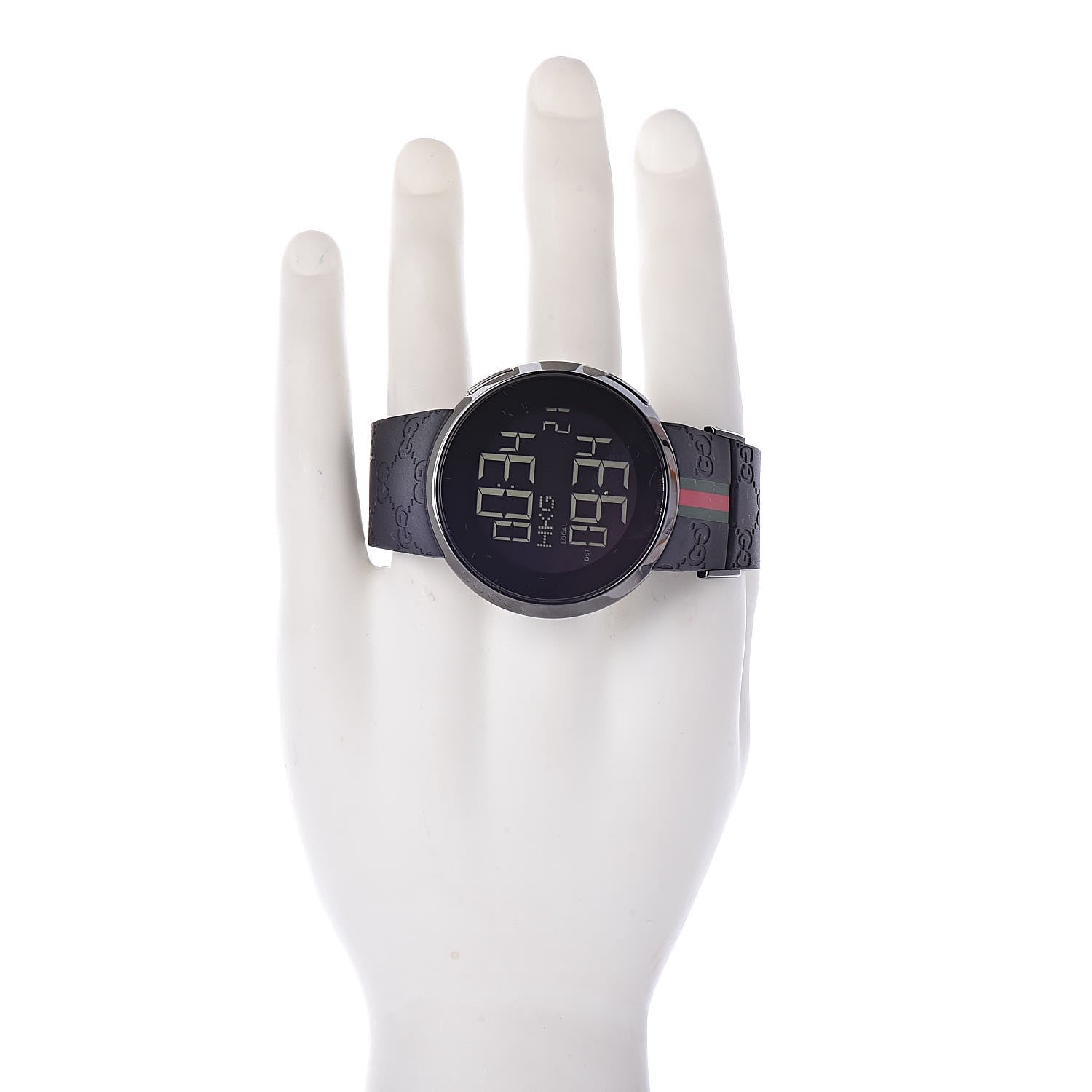 Gucci Stainless Steel Rubber 45mm Digital I-Gucci Web Watch Black 2 of 6