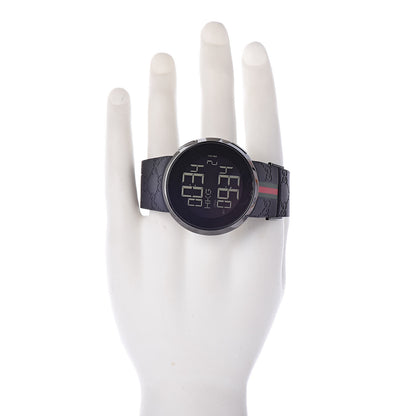 Gucci Stainless Steel Rubber 45mm Digital I-Gucci Web Watch Black 2 of 6